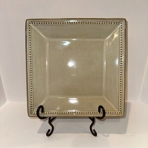 Retired Pier 1 Spice Route Sesame Square Stoneware Dinner Plate 10.5in